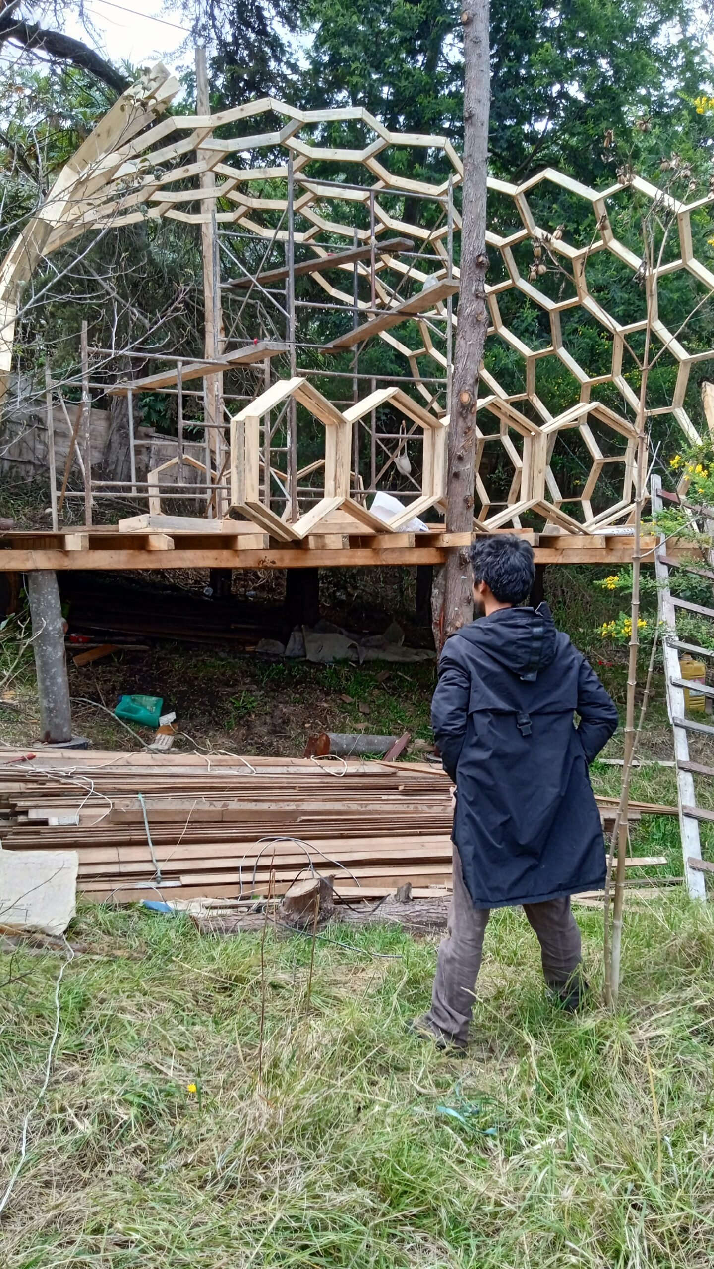 Contemplando la obra en proceso
